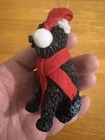 Christmas Santa Hat Black Poodle Dog Ornament Decor Holiday Pet Puppy Decor New