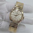 Vintage Elgin Cal 643 Automatic Shockmaster Watch 10kt Gold Filled Sunburst Dial