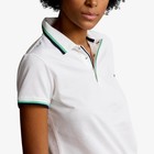 Rlx Ralph Lauren Women s Tailored Fit Val Tour Pique Polo Shirt White Sz  L Nwt