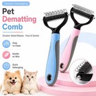 Professional Pet Grooming Tool 2 Sided Undercoat Dog Cat Shedding Comb Brush Pet