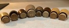 Vtg  Lot Of 8  antique Small Wood Butter  cookie Press Mold Assorted Patterns
