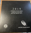 2019 United States Mint Limited Edition Silver Proof Set Original Box With Coa