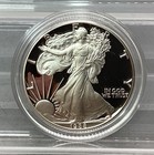 1988 S American Proof Silver Eagle - With Box   Coa