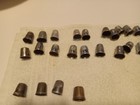 Vintage Metal Thimbles Lot Of 36 Mixed Gold Tone Silver Tone