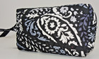 Vera Bradley Medium Cosmetic Makeup Bag Paisley Noir  exact Item 