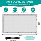 10x 20ft Garden Shade Cloth  80  Black Mesh Tarp With Reinforced 10 X 20ft
