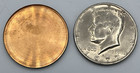 2 Coin Set Expanded Shell Magic Trick Us Half Dollar 1977 And British Large Cent