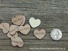 100 Qty 1  It s A Boy  Wood Hearts Table Confetti Wooden Wedding Decor  