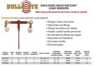 Enclosed Gear Ratchet Binder 5 16   3 8  Grab Hooks Tie Down Cargo Control 8800 