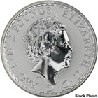 2022 Great Britain   2 Britannia 1 Oz  999 Fine Silver Bu Coin