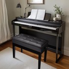 Adjustable Duet Piano Bench Pu Leather Padded Wooden Keyboard Stool W  Storage