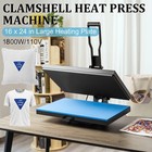 16  X 24  Clamshell Heat Press Machine For T-shirt Sublimation Digital Transfer