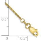 1 4mm Round Open Link Cable Chain Anklet Bracelet 9 Inch 10k Yellow Gold
