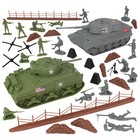 Bmc Ww2 D-day Plastic Army Men Tank Battle 36pc Soldier Figure 1 32 54mm Playset