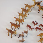 Vintage Miniature Collectible Assorted Deer   Elk Hard Plastic Lot Of  26