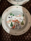 8 Sango Round Serving Platter In The Silent Night  3900 Pattern Pristine Cndtion