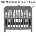 Lambs   Ivy Jungle Safari Cotton White gray Elephant lion Fitted Mini Crib Sheet