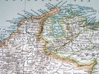 1912 Original Antique Map Of Colombia Ecuador Peru Lima Venezuela South America