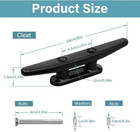 Boat Dock Cleats 6 Inch Nylon Boat Cleat black Boat Cleats boat Rope Cleat kayak