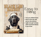 Black Lab Bakery Dog Chef Labrador Retriever Funny Metal Tin Wall Art Kitchen