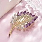 2ct Marquise Cut Lab Created Amethyst Gorgeous Brooch Pin 14k Yellow Gold Plated