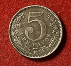 Colombia 5 Centavos 1886 Large Top 5 Copper-nickel Coin Km 183 1 T9391