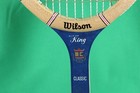 Vintage 1960 s Wilson Billie Jean King Wood Tennis Racket With Cover Excellent
