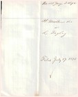 Antique Handwritten Court Document Lycoming County Pa Washburn V Fegley 1872