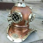Antique Brass Mini Diving Divers Helmet Us Navy Mark V Solid Steel Vintage Decor
