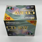 Memorex Cd-rw Platinum 650mb 74 Min Cd-rw High Quality Recordable Cd 10 Pack