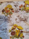 Vintage Mid Century 70 s Retro Mushroom Curtains 6 Piece  W  Deer  Bunny  Birds