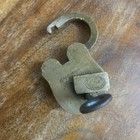 Antique Brass Padlock With Key Working Rich Patina Small Sized Old Lock