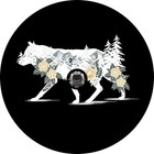 Wilderness   A Wolf Double Exposure Spare Tire Cover For Any Make  Model   Size