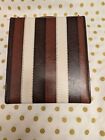 Vtg Travel Bar Stripe Handle Case Glass Liquor Decanter Set Scotch Bourbon Gin