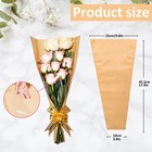 Joyit Flower Bags For Bouquets  50pcs Kraft Wrapping Bags  9 8in X 18in Flora   