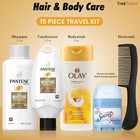 Travel Size Toiletry Kit Mini Hygiene Product 15pc Tsa Approved Essentials Bag 