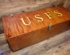 Antique 1940 s Wood Chest Footlocker United States Forest Service Gov  Wv 