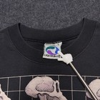 Vintage Liquid Blue Grateful Dead Skull Graphic T-shirt Large Black