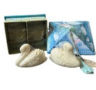 Verbena Swan Shaped Bars Soap Punch Studio Triple Milled Keepsake Box Decorative