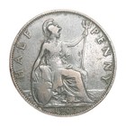 1907 Great Britain Half Penny Bronze Coin King Edward Vii 1 2p Km 793 2