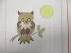 Alexa Handpainted Needlepoint Canvas Owl On Branch Under Moon Small Piece