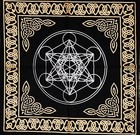 Hexagonal Metatron Cotton Altar Tarot Cards Altar Cloth Square Table Napkin 18 