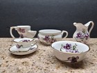 Hammersley Bone China  victorian Violets  6 Piece Miniature Tea Set