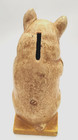 Vintage Piggy Bank Heavy Cast Iron Thrifty Wise Pig Figure Figurine Statue