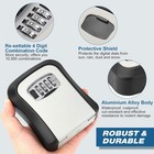 4 Digit Key Safe Box Outdoor Security Code Lock-storage Case  With Mount Screws