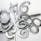3 Inch Mailbox Numbers Self Adhesive House Apartment Hotel 3x2inch  Silver