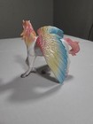 Pegasus Figurine Mystical Flying Horse White Rainbow Wings Tail Mane   Euc 