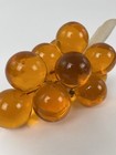 Vintage Mcm Amber Lucite Acrylic Grape Cluster Mid Century Modern