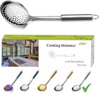 Stainless Steel Cooking Skimmer - Slotted Spoon For Straining  Ideal For Kitchen