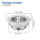 2pcs 5in1 Kitchen Sink Strainer Stopper Set Pop-up Drain Filter Anti-clog Basket